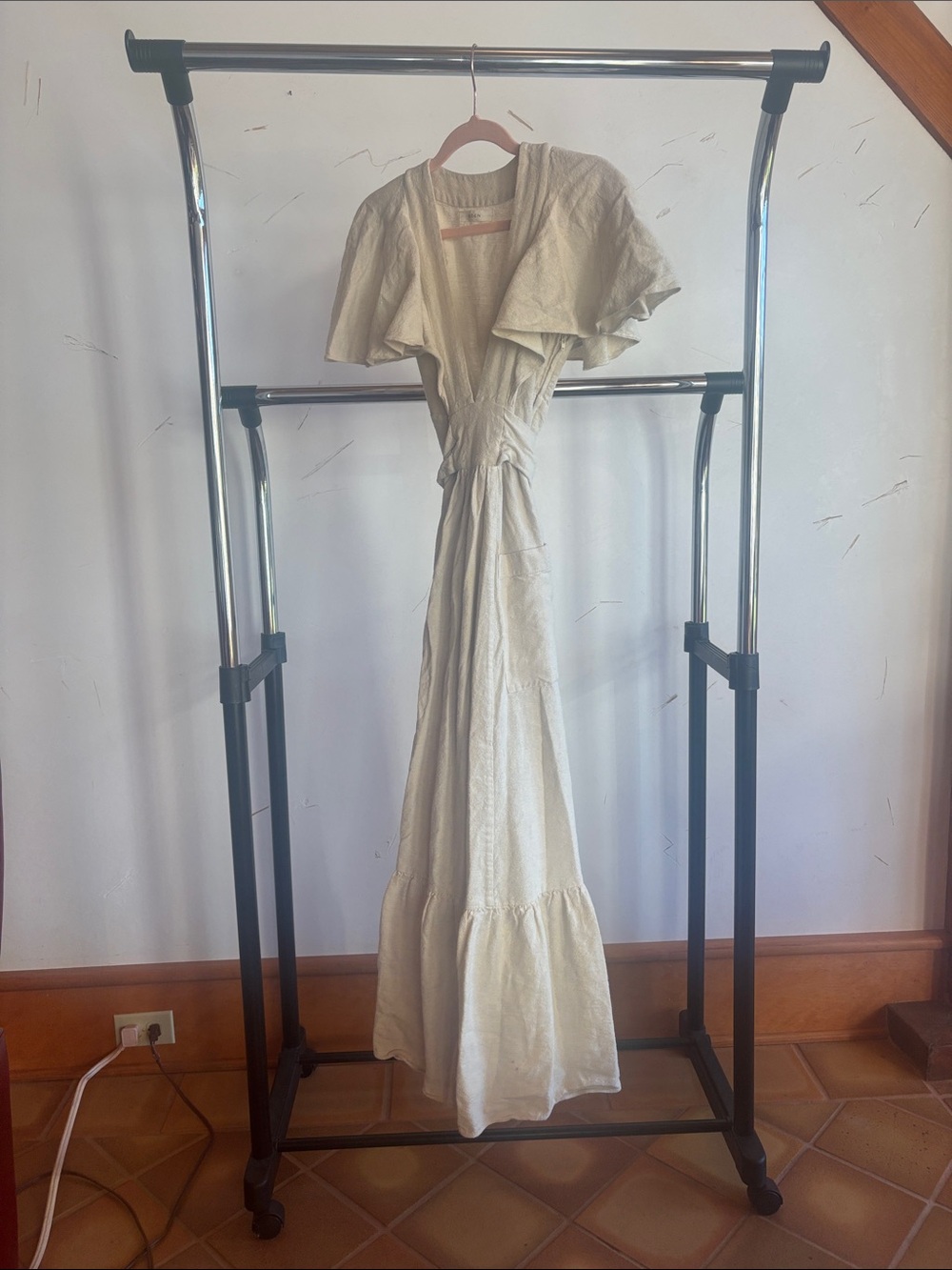 Doen Cream Ruffled Maxi Dress - Picture 5 of 9